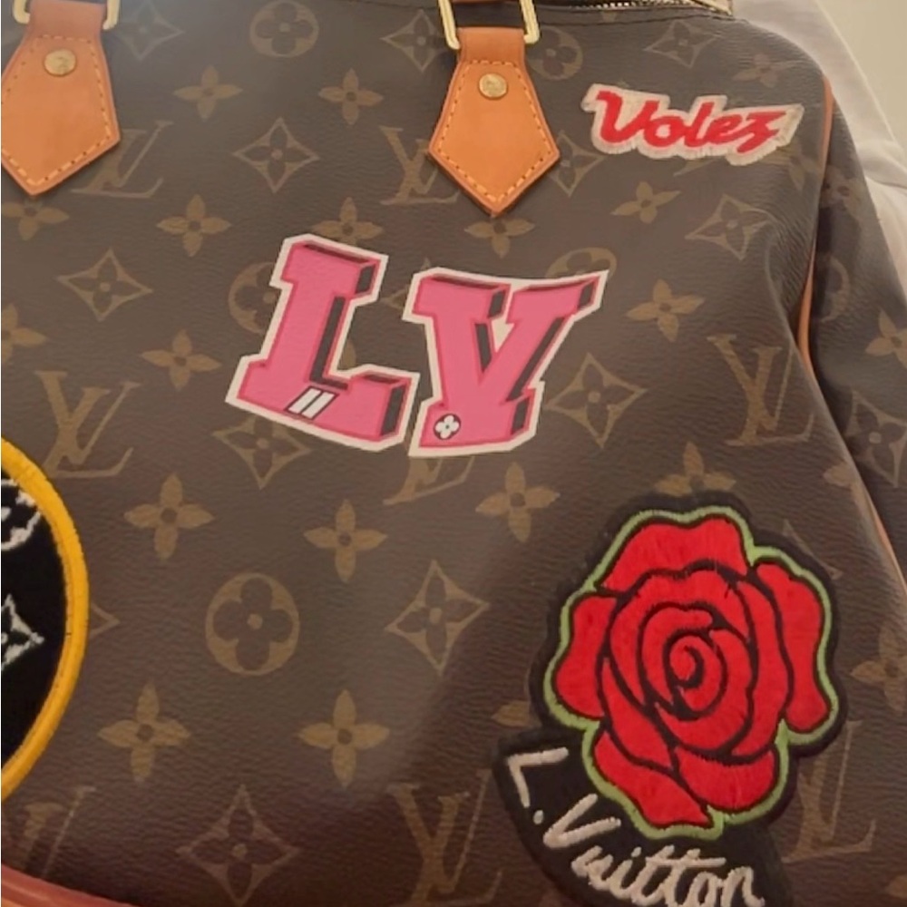 Louis Vuitton Monogram Speedy 30 with Colorful Patches - Picture 9 of 13